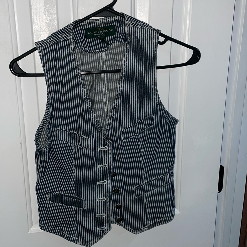 Ralph Lauren stripped denim vest